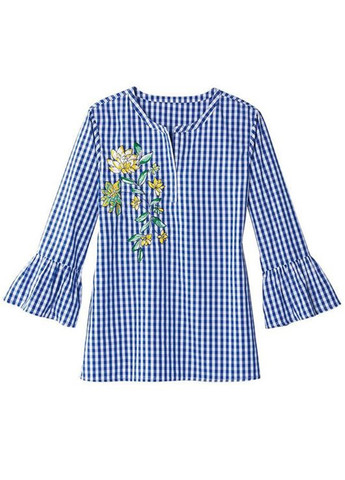Темно-синяя летняя блуза Signature Collection
