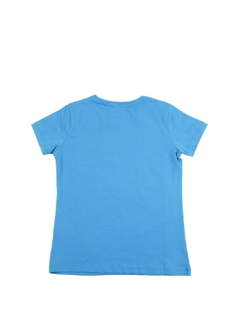 Голубая летняя футболка с коротким рукавом Name it