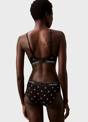 Чёрный триэнджел бюстгальтер Calvin Klein без косточек хлопок