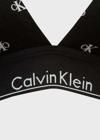 Чёрный триэнджел бюстгальтер Calvin Klein без косточек хлопок