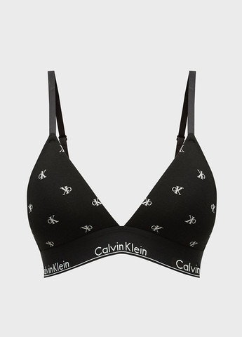 Чёрный триэнджел бюстгальтер Calvin Klein без косточек хлопок