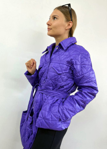 Фиолетовая демисезонная куртка с сумкой Hand Made