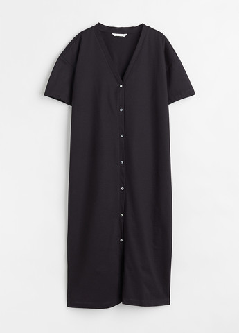 Чорна кежуал сукня сорочка H&M однотонна