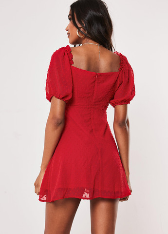 Красное кэжуал платье а-силуэт Missguided однотонное