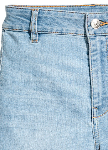 Шорти H&M однотонні світло блакитні джинсові бавовна