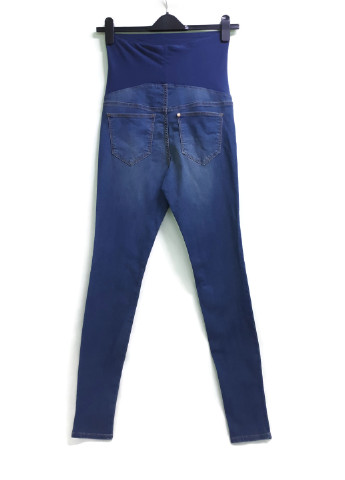 Джинси для вагітних H&M скінні однотонні синьо-жовті джинсові поліестер, бавовна