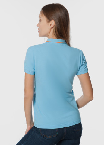 Голубой женская футболка-поло женское Arber однотонная