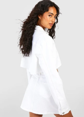 Белая демисезонная куртка Boohoo