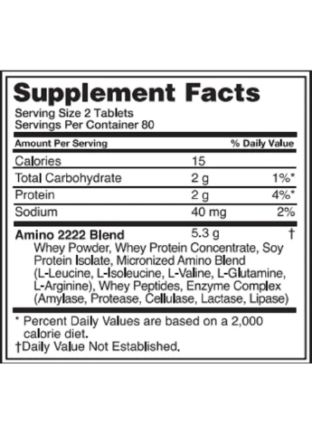 Комплекс амінокислот Superior Amino 2222 (160 таб) оптимум суперіор аміно Optimum Nutrition (255362936)