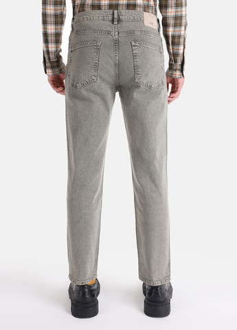 Светло-серые демисезонные прямые джинсы Colin's