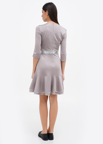 Сіро-бежева кежуал сукня Sassofono однотонна