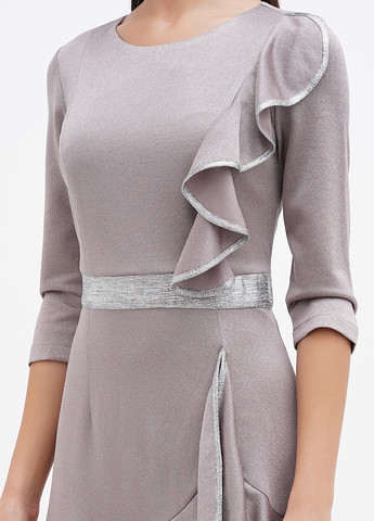 Сіро-бежева кежуал сукня Sassofono однотонна