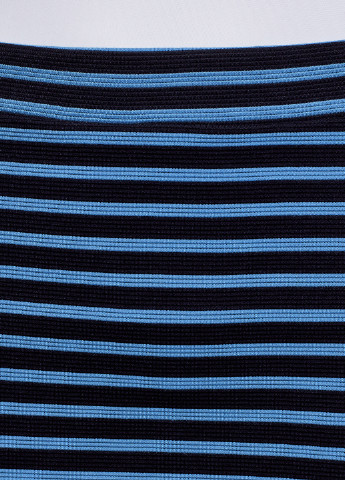 Темно-синяя кэжуал в полоску юбка Oodji мини