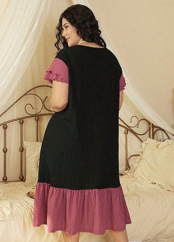 Чорна домашній сукня SHEIN колор блок