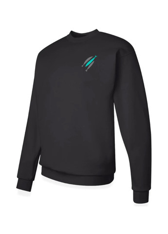 Чорний світшот Canvas однотонний вишивка (361422203)