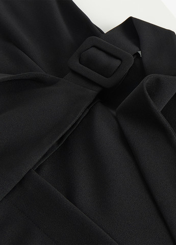 Комбинезон Reserved комбинезон-брюки однотонный чёрный кэжуал полиэстер