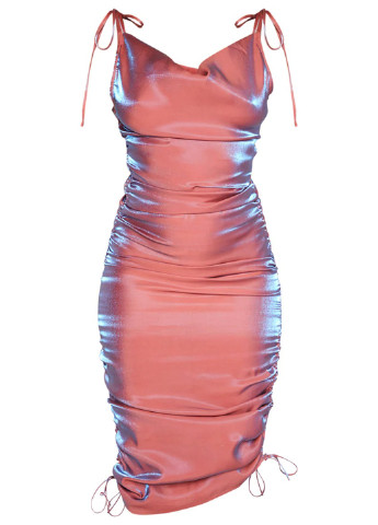 Розовое коктейльное платье футляр PrettyLittleThing однотонное