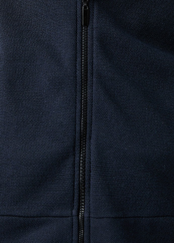 Толстовка KOTON однотонная тёмно-синяя спортивная трикотаж, полиэстер