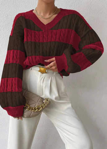 Красный демисезонный пуловер пуловер SHEIN