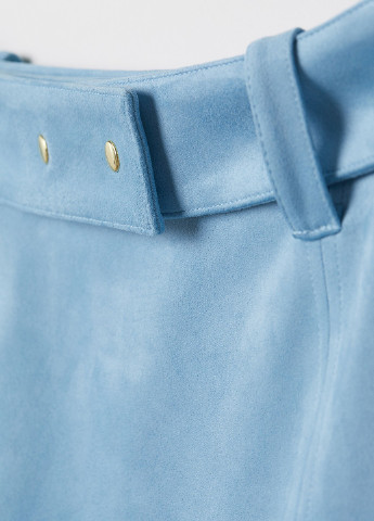 Голубая однотонная юбка H&M