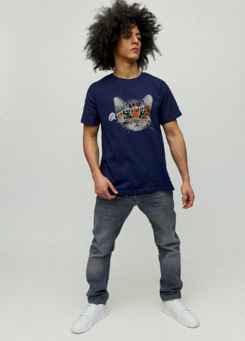 Темно-синяя футболка мужская YAPPI