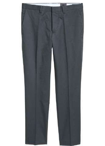 Грифельно-серые классические демисезонные прямые брюки H&M