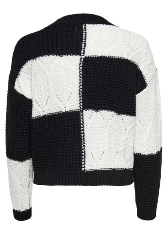 Черно-белый демисезонный свитер джемпер Only