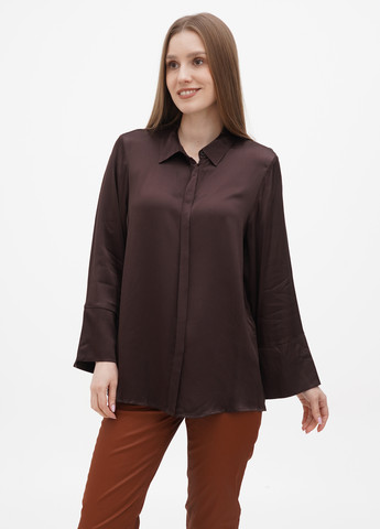 Темно-коричнева демісезонна блуза Comma