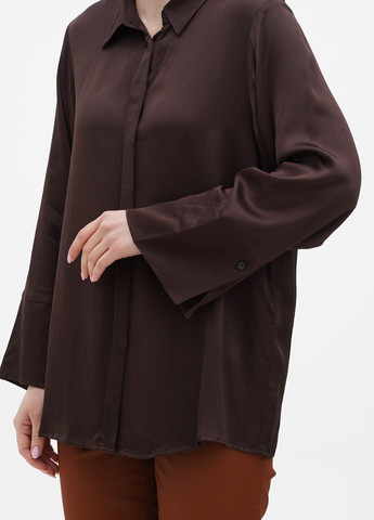 Темно-коричневая демисезонная блуза Comma