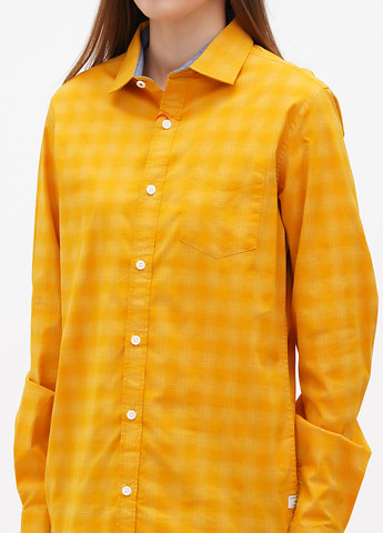 Желтая кэжуал рубашка в клетку S.Oliver