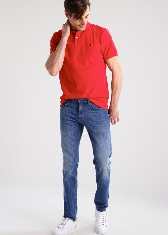 Красная футболка-поло для мужчин Hackett однотонная