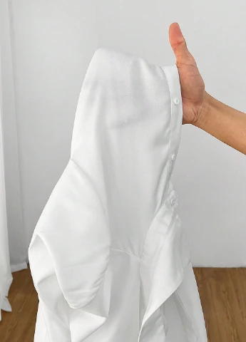Білий кежуал сукня сукня-сорочка SHEIN однотонна