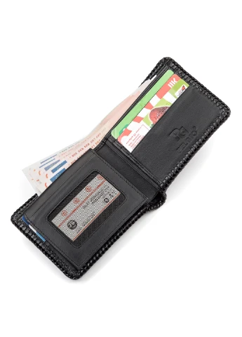 Чоловічий шкіряний гаманець 11,5х9,5 см Crocodile leather (252130512)