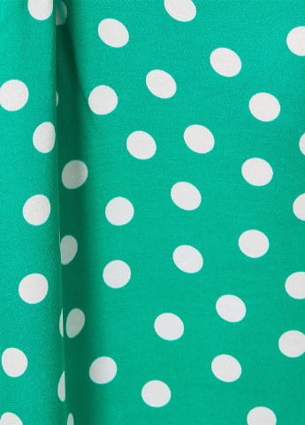 Зеленая кэжуал в горошек юбка KOTON а-силуэта (трапеция)