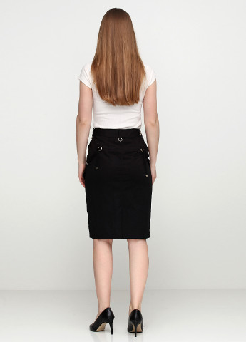 Черная кэжуал однотонная юбка Sassofono со средней талией