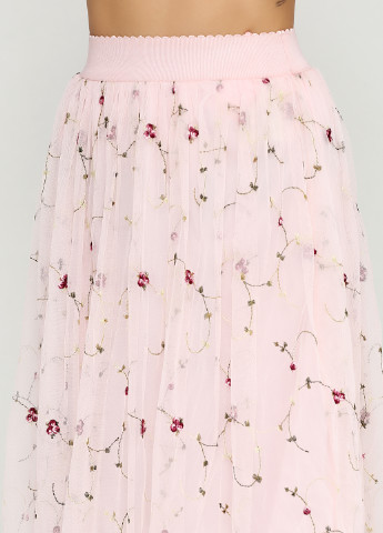 Светло-розовая кэжуал цветочной расцветки юбка New Collection макси