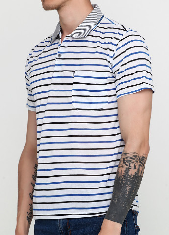 Цветная футболка-поло для мужчин Mtns Fashion в полоску