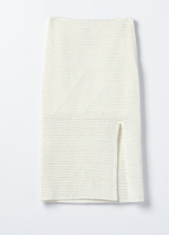 Белая кэжуал однотонная юбка Mohito