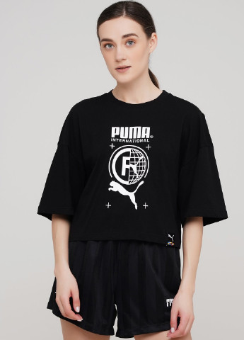 Черная всесезон футболка Puma Pi Graphic Tee
