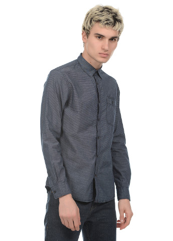 Темно-синяя кэжуал рубашка в полоску Tom Tailor