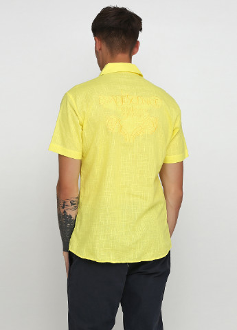 Желтая кэжуал рубашка однотонная RW