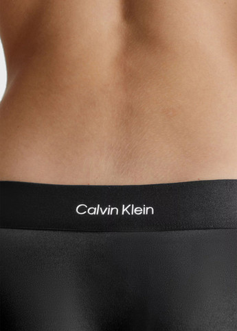 Черные купальные трусики-плавки с логотипом Calvin Klein