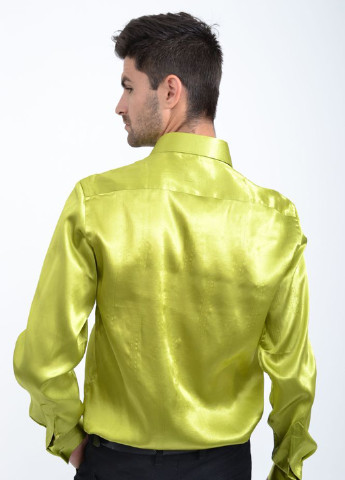 Зеленая кэжуал рубашка однотонная Pier Pasonili с длинным рукавом