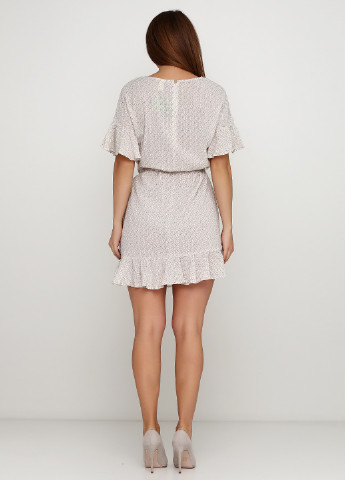 Светло-бежевое кэжуал платье а-силуэт H&M с абстрактным узором