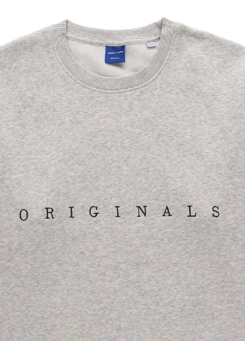 Сірий світшот Jack & Jones меланж вишивка (316740544)