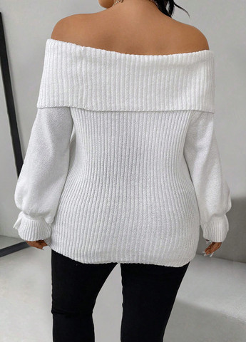 Білий демісезонний светр SHEIN