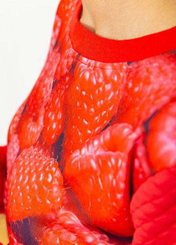 Свитшот Ager - Прямой крой рисунок красный кэжуал трикотаж, полиэстер - (254805837)