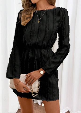 Чорна кежуал сукня SHEIN однотонна