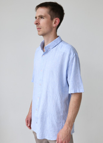 Голубой кэжуал рубашка Jean Piere