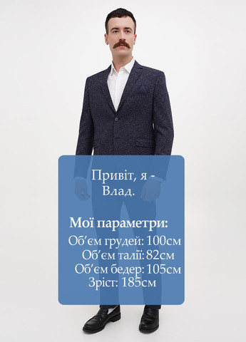 Синий демисезонный костюм (пиджак, брюки) брючный Federico Cavallini